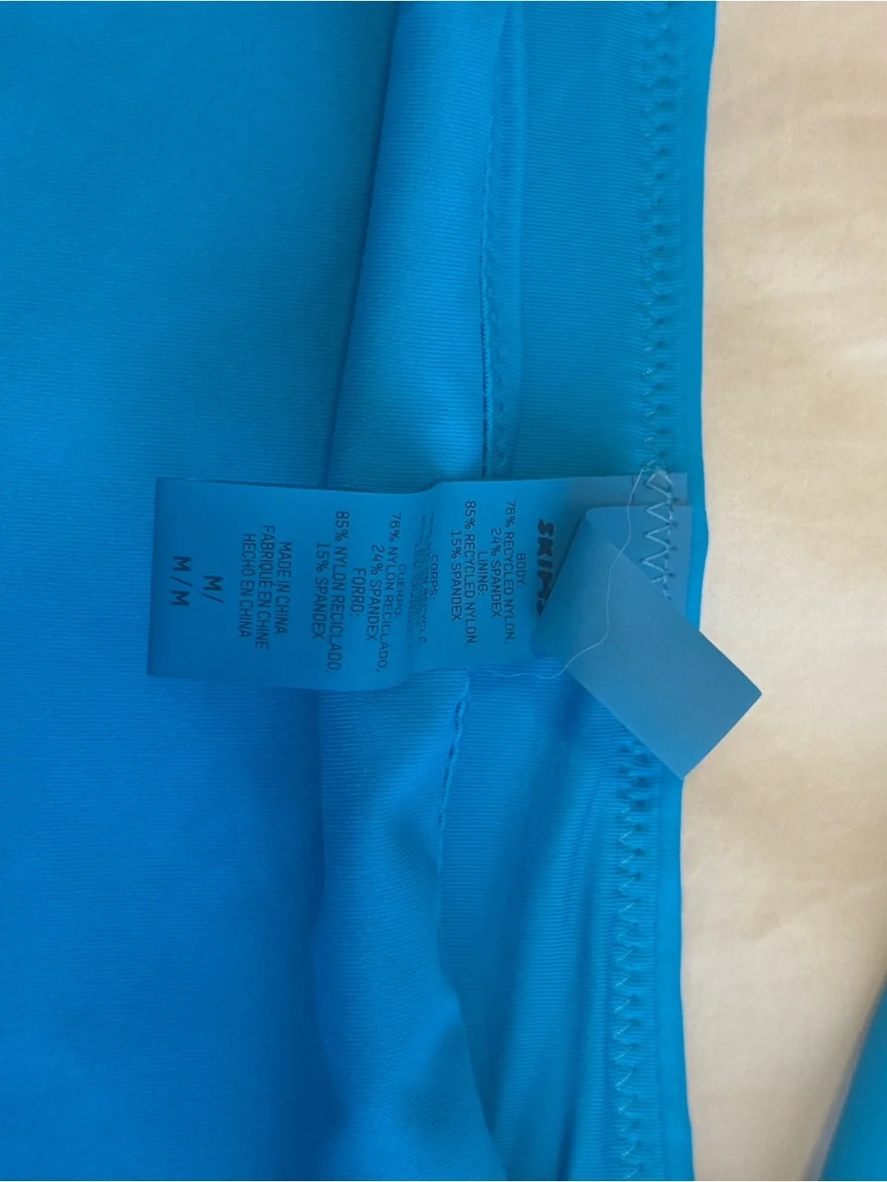 Skims Bright Blue High Waisted Bikini Set – Size Small top Medium bottom